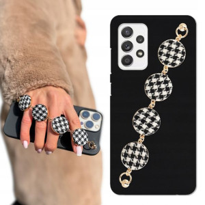 Etui Matowe Czarne BLINK do SAMSUNG A52 W Pepitkę