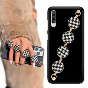 Etui Matowe Czarne BLINK do SAMSUNG A70 W Pepitkę
