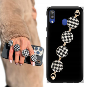 Etui Matowe Czarne BLINK do SAMSUNG M20 W Pepitkę