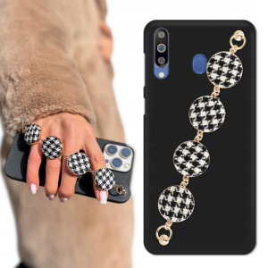 Etui Matowe Czarne BLINK do SAMSUNG M30 W Pepitkę