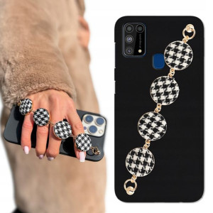 Etui Matowe Czarne BLINK do SAMSUNG M31 W Pepitkę