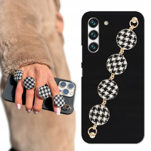 Etui Matowe Czarne BLINK do SAMSUNG S22 W Pepitkę