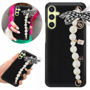 Etui Matowe Czarne BLINK Pepitka do SAMSUNG A34 5G
