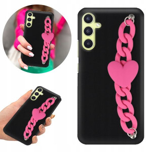 Etui Matowe Czarne BLINK Serce do SAMSUNG A34 5G