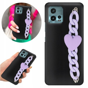 Etui Matowe Czarne BLINK Z Sercem do MOTOROLA G72
