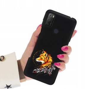 Etui Matowe Czarne do ALCATEL 3L 2021 Top Wzory