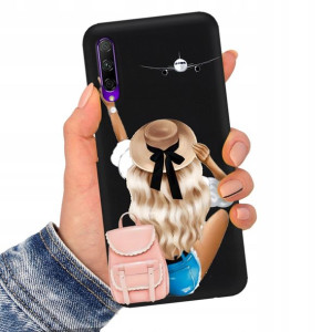 Etui Matowe Czarne do HUAWEI HONOR 9X PRO Wzory