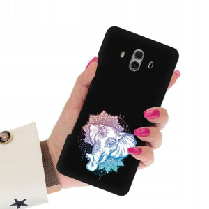 Etui Matowe Czarne do HUAWEI MATE 10 Case Wzory