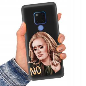 Etui Matowe Czarne do HUAWEI MATE 20 Serial Wzory