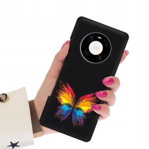 Etui Matowe Czarne do HUAWEI MATE 40 Case Wzory