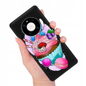 Etui MATOWE Czarne do HUAWEI MATE 40 Modne Wzory