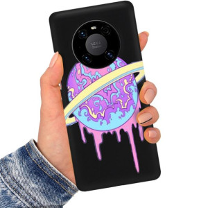 Etui Matowe Czarne do HUAWEI MATE 40 PRO Art Wzory