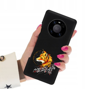 Etui Matowe Czarne do HUAWEI MATE 40 PRO Top Wzory