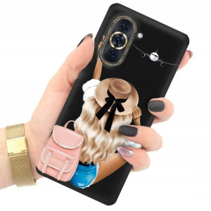 Etui Matowe Czarne do HUAWEI NOVA 10 Modne Wzory