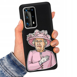 Etui Matowe Czarne do HUAWEI P40 PRO PLUS Wzory