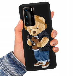 Etui Matowe Czarne do HUAWEI P40 PRO Serial Wzory