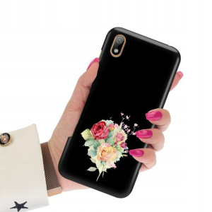 Etui Matowe Czarne do HUAWEI Y5 2019 Case Wzory