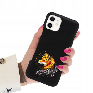 Etui Matowe Czarne do IPHONE 12 Subtelne Top Wzory