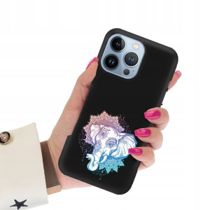Etui Matowe Czarne do IPHONE 13 PRO Subtelne Wzory