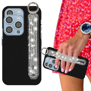 Etui Matowe Czarne do IPHONE 14 PRO MAX Cyrkonie