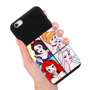Etui MATOWE Czarne do IPHONE 6 PLUS Modne Wzory