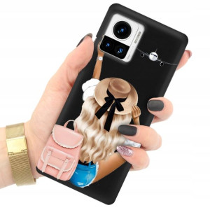 Etui Matowe Czarne do MOTOROLA EDGE 30 ULTRA Wzory
