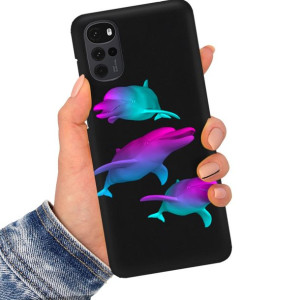 Etui Matowe Czarne do MOTOROLA G22 4G Art Wzory