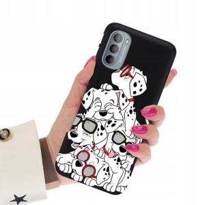 Etui Matowe Czarne do MOTOROLA G31 4G Bajki Wzory