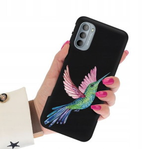 Etui Matowe Czarne do MOTOROLA G31 4G Wiosna Wzory