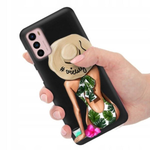 Etui Matowe Czarne do MOTOROLA G42 Seriale Wzory