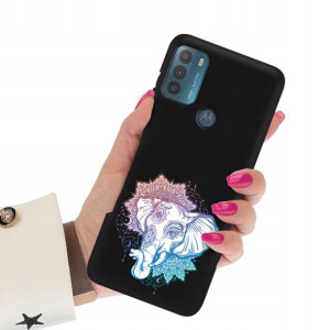 Etui Matowe Czarne do MOTOROLA G50 Subtelne Wzory