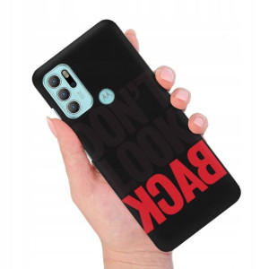 Etui MATOWE Czarne do MOTOROLA G60s Modne Wzory