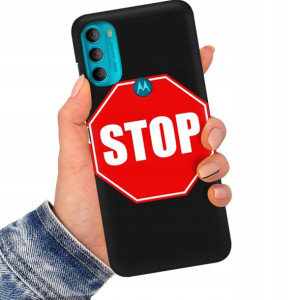 Etui Matowe Czarne do MOTOROLA G71 5G Wiosna Wzory