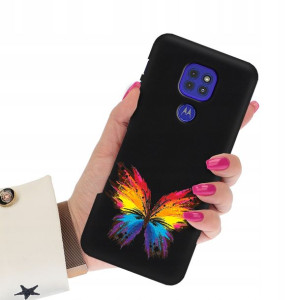 Etui Matowe Czarne do MOTOROLA G9 PLAY Top Wzory