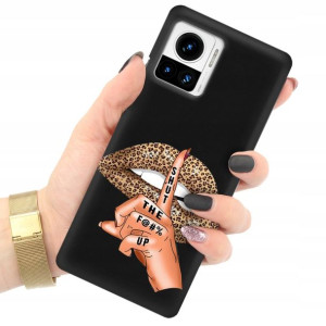 Etui Matowe Czarne do MOTOROLA X30 PRO 5G Wzory