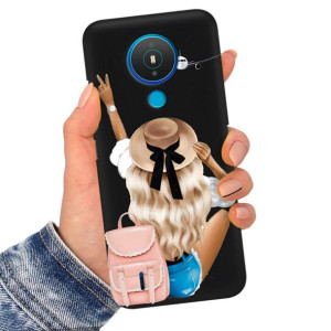 Etui Matowe Czarne do NOKIA 1.4 Serialowe Wzory