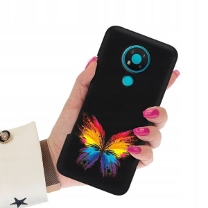 Etui Matowe Czarne do NOKIA 3.4 Subtelne Top Wzory