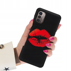 Etui Matowe Czarne do NOKIA G21 4G Wiosna Wzory