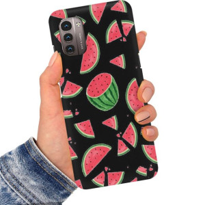 Etui Matowe Czarne do NOKIA G21 4G Wiosna Wzory