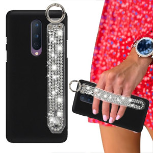 Etui Matowe Czarne do ONEPLUS 8 Pasek Cyrkonie Top