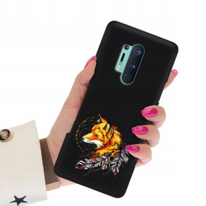Etui Matowe Czarne do ONEPLUS 8 PRO Subtelne Wzory