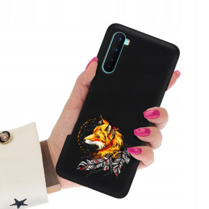 Etui Matowe Czarne do ONEPLUS NORD Subtelne Wzory