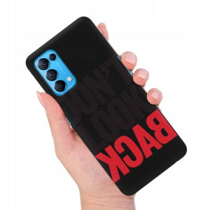 Etui MATOWE Czarne do OPPO RENO 5 4G Modne Wzory