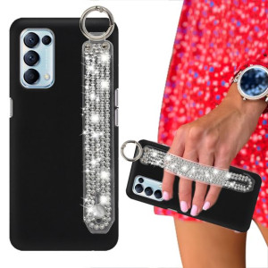 Etui Matowe Czarne do OPPO RENO 5 PRO 5G Cyrkonie