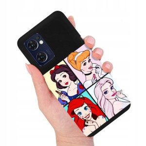 Etui MATOWE Czarne do OPPO RENO 7 5G Modne Wzory