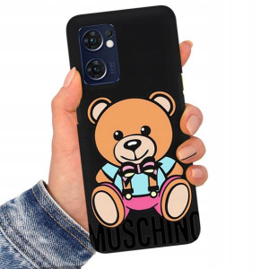 Etui Matowe Czarne do OPPO RENO 7 5G Serial Wzory