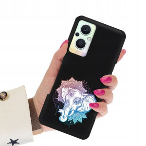 Etui Matowe Czarne do OPPO RENO 7Z 5G Top Wzory