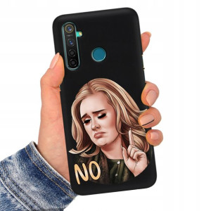 Etui Matowe Czarne do REALME 6i Serialowe Wzory