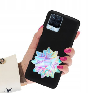 Etui Matowe Czarne do REALME 8 Art Sztuka Wzory