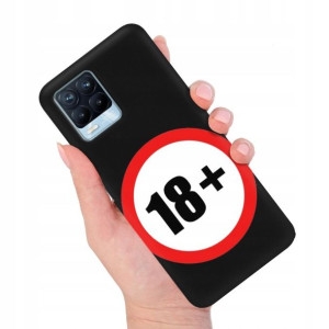 Etui MATOWE Czarne do REALME 8 Śmieszne Top Wzory